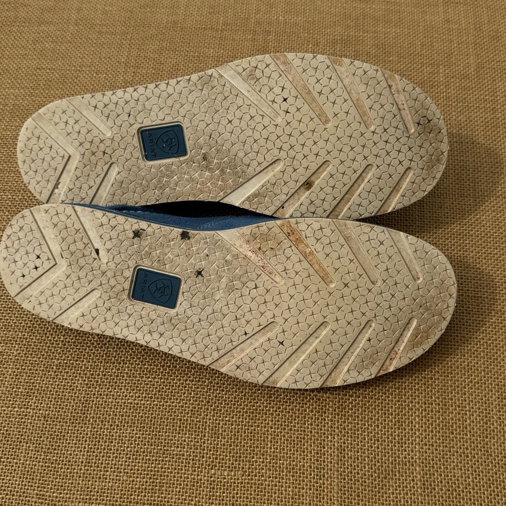 Ariat Blue Suede Slip-On Loafers US 9M Western Casual Comfort Shoes EU 40 - Picture 8 of 8